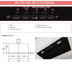 Alternative view of MÁY HÚT MÙI ÂM TRẦN BOSCH DLN78PC60 SERIE 8 NGANG 70CM